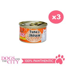 Load image into Gallery viewer, CIAO A-02  White Meat Tuna with Shirasu in Jelly Cat Wet Food 85g (3 cans)