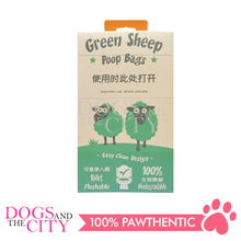 Load image into Gallery viewer, GKDC17 Green Sheep Flushable Pet  Tissue Lined Bags 50packs