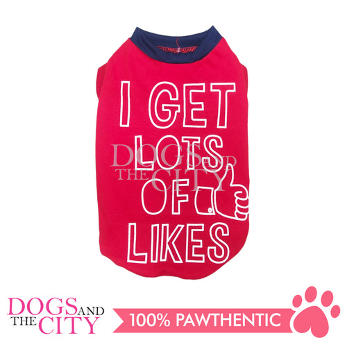 DOGGIESTAR I Get Lots of Likes - Red Pet Shirt