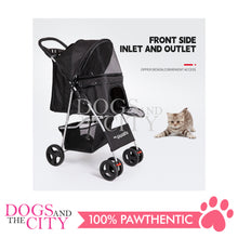 Load image into Gallery viewer, Mr. Giggles SP02  4 Wheels Pet Stroller with One Hand Folding Black