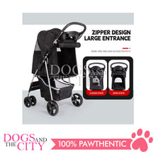 Load image into Gallery viewer, Mr. Giggles SP02  4 Wheels Pet Stroller with One Hand Folding Black