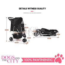 Load image into Gallery viewer, Mr. Giggles SP03 3 Wheels Pet Stroller with One Hand Folding Black for Dog and Cat