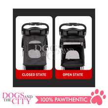 Load image into Gallery viewer, Mr. Giggles SP03 3 Wheels Pet Stroller with One Hand Folding Black for Dog and Cat