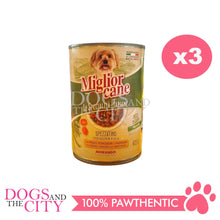 Load image into Gallery viewer, Miglior Cane Le Specialita Italiane Stew Chunks in Sauce with Chicken Dog Food 405g (3 cans)
