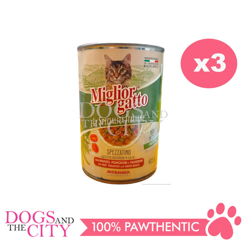 Miglior gatto Le Specialita Italiane Stew Chunks in Sauce with Beef Cat Food 405g (3 cans)