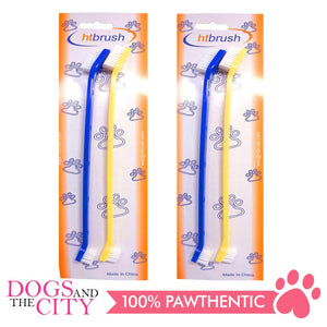 JX 2-Piece Long Toothbrush for Dogs and Cats