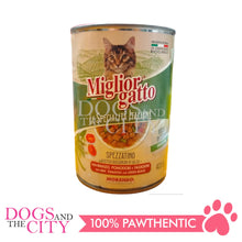 Load image into Gallery viewer, Miglior gatto Le Specialita Italiane Stew Chunks in Sauce with Beef Cat Food 405g (3 cans)