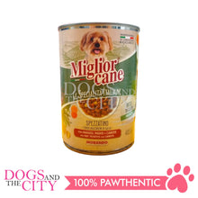 Load image into Gallery viewer, Miglior Cane Le Specialita Italiane Stew Chunks in Sauce with Beef Dog Food 405g (3 cans) - Dogs And The City Online
