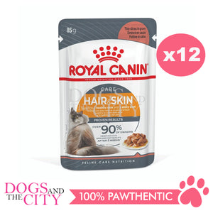 Royal Canin Hair ans Skin in Jelly Cat Food 85g (12 packs) - Dogs And The City Online