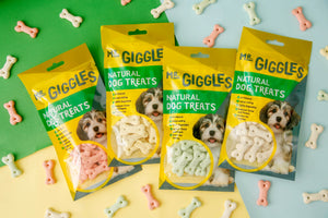 Mr. Giggles GPP092204 Biscuit Green Milk 60G 3(Packs) Dogs Treats