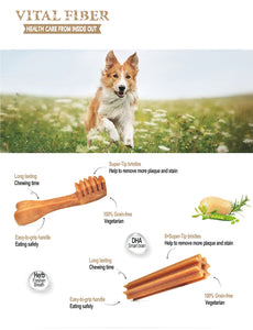 Dentalight 5376 2.7" Vital Fiber Brush Treats Small 270g - Dogs And The City Online