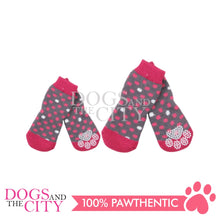 Load image into Gallery viewer, PAWISE 12991 Female Anti Slip Knit Pet Dog Socks - Polka Dots Extra Small 4pc/pack for Dog - Dogs And The City Online