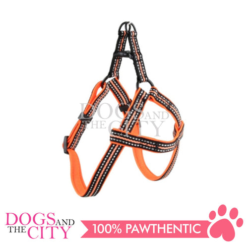 PAWISE  13167 DOG Reflective Soft Harness - Orange 15mm*25-45cm