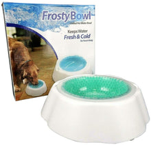 Load image into Gallery viewer, SLP Frosty Water Food Chilling Cooling Pet Bowl for Dog and Cat 16 oz 23x23x6cm