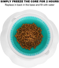 Load image into Gallery viewer, SLP Frosty Water Food Chilling Cooling Pet Bowl for Dog and Cat 16 oz 23x23x6cm