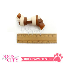 Load image into Gallery viewer, KIND REWARDS 9634 Bare Bones Knotted 2" Made with Real Peanut Butter Flavor 100% Rawhide Free Small Dog Treats 264g