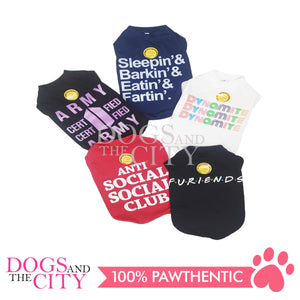 Doggie Star Anti Social Club Red Dog T-Shirts