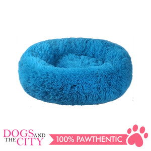 BM Donut Calming Pet Bed, Faux Fur Washable Bed for Pets, Marshmallow Cat or Dog Round Bed 40x40x20cm