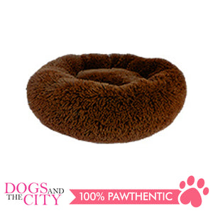 BM Donut Calming Pet Bed, Faux Fur Washable Bed for Pets, Marshmallow Cat or Dog Round Bed 40x40x20cm