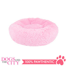 Load image into Gallery viewer, BM Donut Calming Pet Bed, Faux Fur Washable Bed for Pets, Marshmallow Cat or Dog Round Bed 80x80x26cm