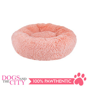 BM Donut Calming Pet Bed, Faux Fur Washable Bed for Pets, Marshmallow Cat or Dog Round Bed 40x40x20cm