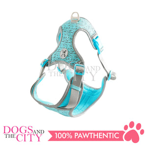 BM GP-180603H Cute Reflectorized Adjustable Dog Harness Vest MEDIUM