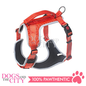 BM GP-184004H No Pull Dog Harness with Leash Clip and Handle Adjustable Reflective Vest Easy On Dog Harness Air Mesh Dog Harness LARGE