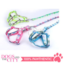 Load image into Gallery viewer, BM Adjustable Pet Harness and Leash Checkered Design for Dog and Cat 2.5cm