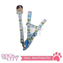 Load image into Gallery viewer, BM Adjustable Pet Harness and Leash Checkered Design for Dog and Cat 2.5cm