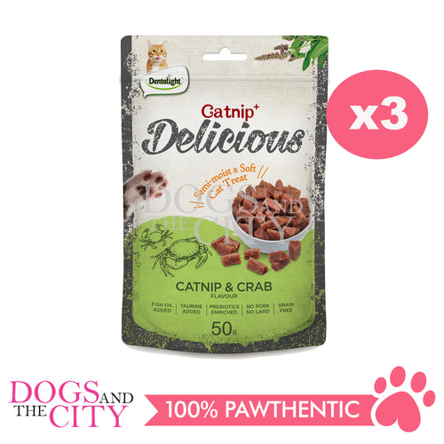 DENTALIGHT 11490 Catnip with Delicious Crab Flavour 50g (3pcs x 50g)