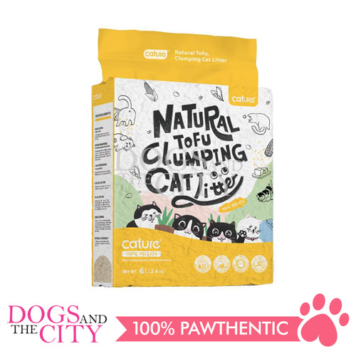 Cature Natural Tofu Clumping Cat Litter Milk Flavor 6L - Dogs And The City Online