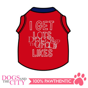 DOGGIESTAR I Get Lots of Likes - Red Pet Shirt