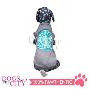 DOGGIESTAR Puppuccino Obsessed - Gray Pet Shirt