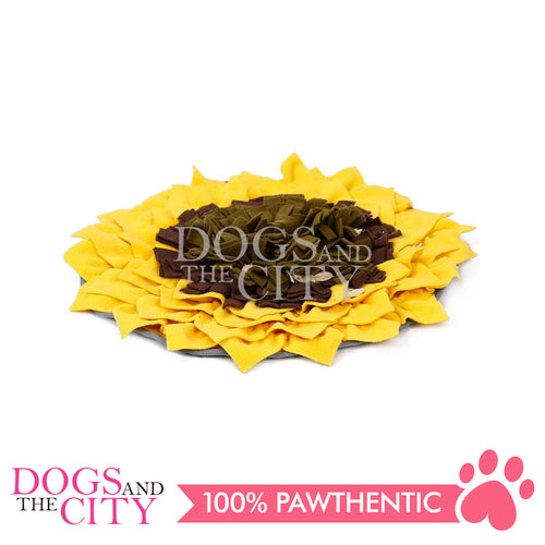 DGZ Pet Sniffing Mat Sunflower Cushion Treasure Hunt Interactive Snuffle Dog Mat 48x48cm