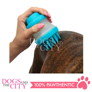 DGZ 2in1 Gentle Dog Washer Shampoo Dispenser with Silicone Brush for Dogs 11x7.5cm