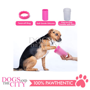 DGZ Pet Petite Cup Muddy Feet Portable Dog Paw Cleaner Washer Brush Cup for Dogs Cat Grooming 11x8cm