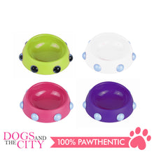 Load image into Gallery viewer, DGZ Beveled Round Bowl With Short Rivet 16x5cm 160ml for Dog and Cat