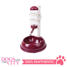 Load image into Gallery viewer, DGZ P510 Pet Adjustable Stand Drinking Water Fountain with Food Feeder Bowl Set 400ml for Dog and Cat