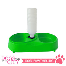 Load image into Gallery viewer, DGZ Pet Double Bowl with Bottle Feeder