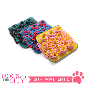 DGZ Pet Snuffle Mat for Dog and Cat, Feeding Mat, Nosework Mat for Relieve Stress, Restlessness, Interactive Puzzle Toys 27x36cm