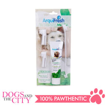 Load image into Gallery viewer, ARQUIVET Dog Toothpaste 100g and Toothbrush Set, Removes Food Debris, Super Easy Cleaning, Dental Care Set for Dog, with 2 Finger Toothbrushes