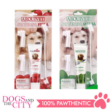 Load image into Gallery viewer, ARQUIVET Dog Toothpaste 100g and Toothbrush Set, Removes Food Debris, Super Easy Cleaning, Dental Care Set for Dog, with 2 Finger Toothbrushes