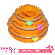 Load image into Gallery viewer, DGZ Painted Three-layer Puzzle Cat Play Plate Interactive Cat Toy 25cm