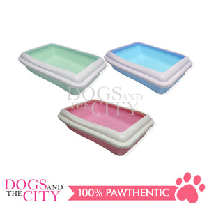 DGZ Cat Square Pastel Colored Litter Box (Without Shovel) 41x30x11.7cm