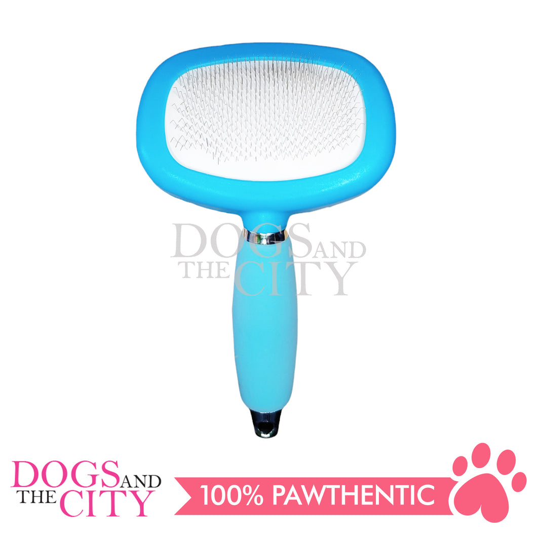 DGZ LG321 Pet Large Slicker and Grooming Brush with Silicone handle 13cm for Dog and Cat