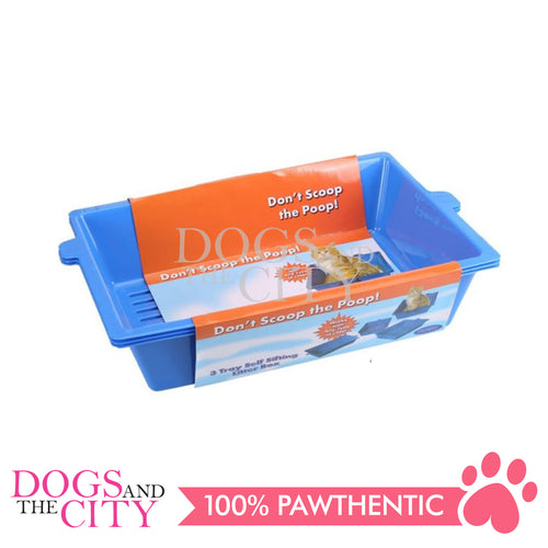 DGZ No Scoop Three-piece Cat Litter Tray 43x33x11cm