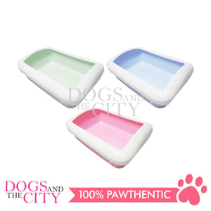 DGZ Cat Square Pastel Colored Litter Box (Without Shovel) 41x30x14cm