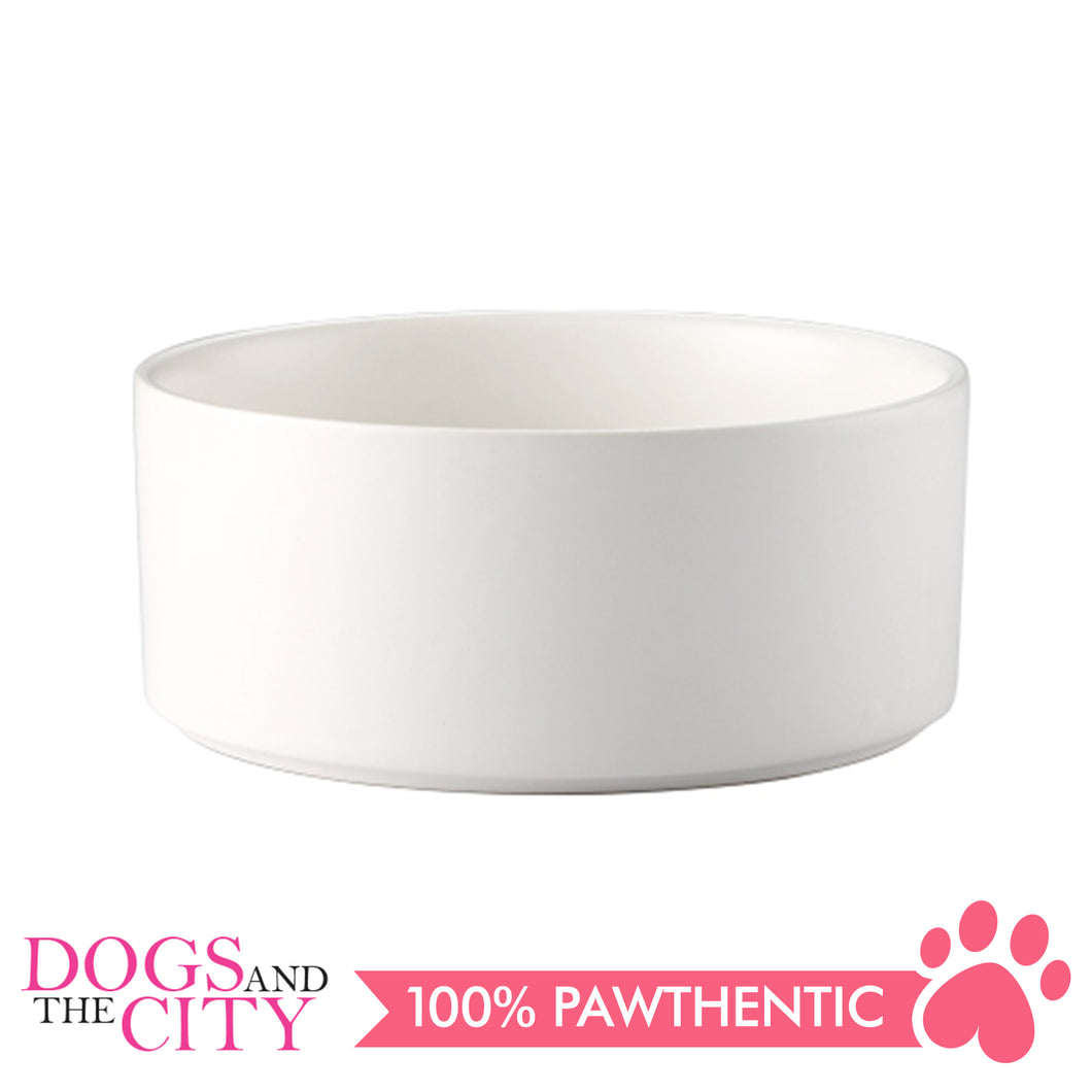 Dgz Nordic Ceramic Pet Bowl Large 850ml 21x8cm for Dog and Cat