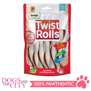 Dentalight 9473 Twist Rolls Beef Flavor Dog Treats 100g - Dogs And The City Online