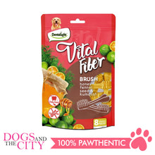 Load image into Gallery viewer, DENTALIGHT 10097 2.7&quot; Small Vital Fiber Brush×8pcs 80g Honey, Fennel Seed, Kumquat Dog Treats